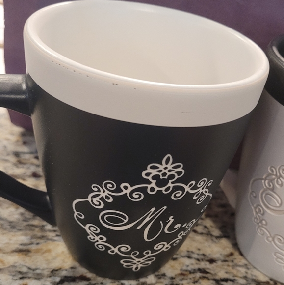 NWOB Mr. & Mrs. Love Is Magical Wedding Ceramic Coffee Mug Set - Picture 4 of 5